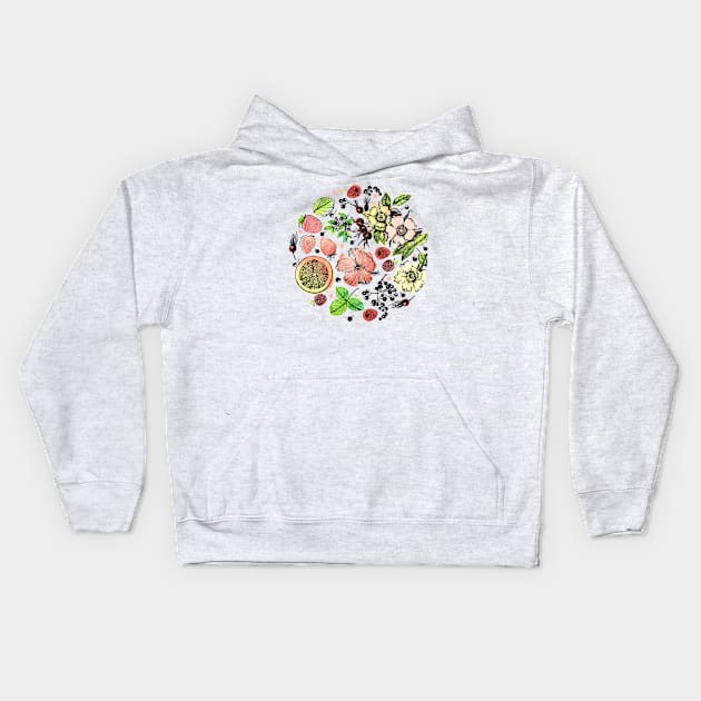 Fruit tea Kids Hoodie by AnnaY 